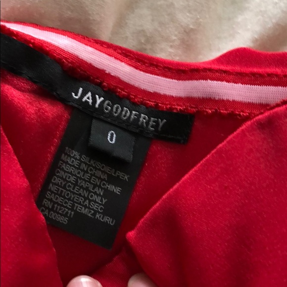 Jay Godfrey Red Strapless Dress - Picture 6 of 7